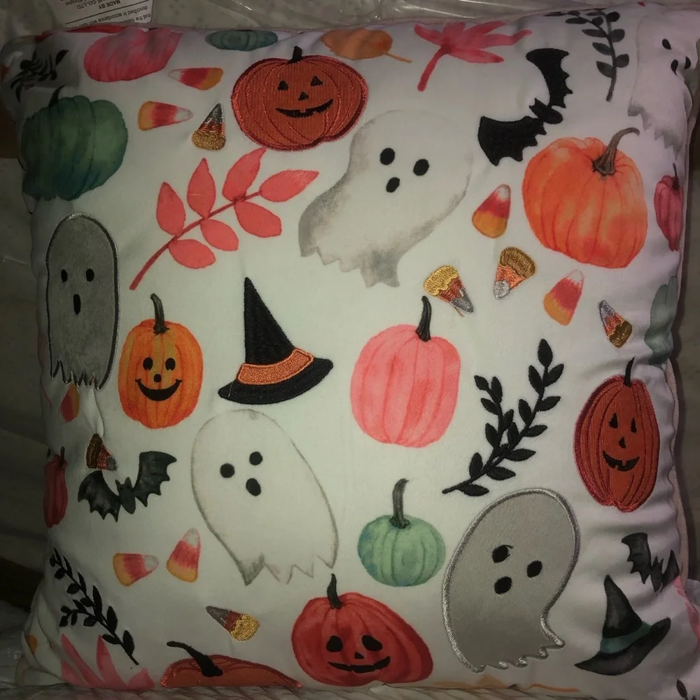 👻 Rachel ASHWELL Ghost & Pumpkin Decorative Throw Pillow ‼️ read description